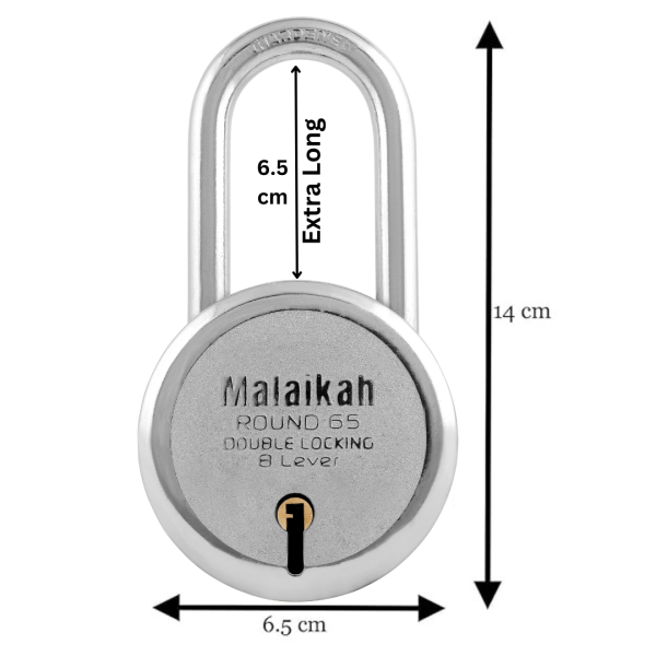 malaikah round 65 ls size view ,Malaikah round 65 ls padlock 8 lever