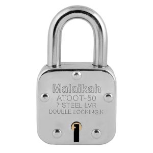 Malaikah Atoot 50mm 7 Steel Lever Double Locking with 3 keys square padlock pack of 1